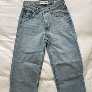 Denim Forum Women's Straight Jeans in Light Blue